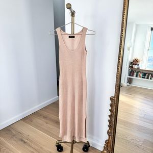 naadam silk cashmere midi dress